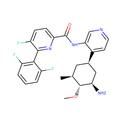 CO[C@@H]1[C@@H](C)C[C@@H](c2ccncc2NC(=O)c2ccc(F)c(-c3c(F)cccc3F)n2)C[C@H]1N ZINC000207228801