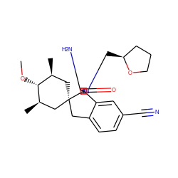 CO[C@@H]1[C@@H](C)C[C@]2(Cc3ccc(C#N)cc3[C@]23N=C(N)N(C[C@H]2CCCO2)C3=O)C[C@H]1C ZINC000143445830