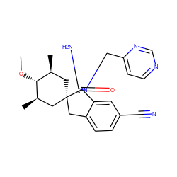 CO[C@@H]1[C@@H](C)C[C@]2(Cc3ccc(C#N)cc3[C@]23N=C(N)N(Cc2ccncn2)C3=O)C[C@H]1C ZINC000143465609