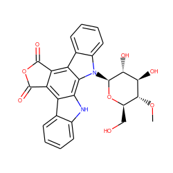 CO[C@@H]1[C@@H](CO)O[C@@H](n2c3ccccc3c3c4c(c5c6ccccc6[nH]c5c32)C(=O)OC4=O)[C@H](O)[C@H]1O ZINC000140390312