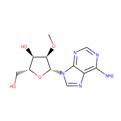 CO[C@@H]1[C@H](O)[C@@H](CO)O[C@H]1n1cnc2c(N)ncnc21 ZINC000003776540