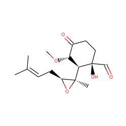 CO[C@@H]1C(=O)CC[C@](O)(C=O)[C@H]1[C@@]1(C)O[C@H]1CC=C(C)C ZINC000003916497