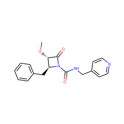 CO[C@@H]1C(=O)N(C(=O)NCc2ccncc2)[C@H]1Cc1ccccc1 ZINC000013780488