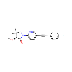 CO[C@@H]1C(=O)N(c2ccc(C#Cc3ccc(F)cc3)cn2)CC1(C)C ZINC000144170444