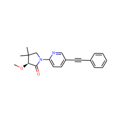 CO[C@@H]1C(=O)N(c2ccc(C#Cc3ccccc3)cn2)CC1(C)C ZINC000143938321