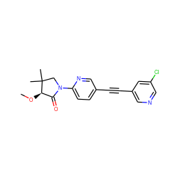 CO[C@@H]1C(=O)N(c2ccc(C#Cc3cncc(Cl)c3)cn2)CC1(C)C ZINC000143757062