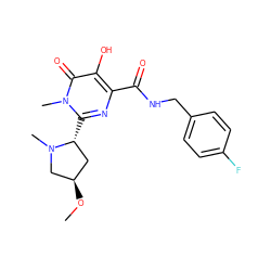 CO[C@@H]1C[C@@H](c2nc(C(=O)NCc3ccc(F)cc3)c(O)c(=O)n2C)N(C)C1 ZINC000014979211