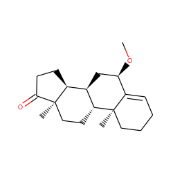 CO[C@@H]1C[C@@H]2[C@@H]3CCC(=O)[C@]3(C)CC[C@H]2[C@]2(C)CCCC=C12 ZINC000036289453