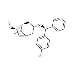 CO[C@@H]1C[C@H]2C[C@@H](O[C@@H](c3ccccc3)c3ccc(Cl)cc3)C[C@H]1N2C ZINC000100878413