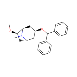 CO[C@@H]1C[C@H]2C[C@H](OC(c3ccccc3)c3ccccc3)C[C@H]1N2C ZINC000101147897