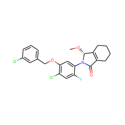 CO[C@@H]1C2=C(CCCC2)C(=O)N1c1cc(OCc2cccc(Cl)c2)c(Cl)cc1F ZINC000103207256