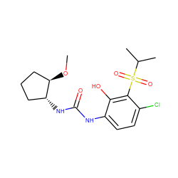 CO[C@@H]1CCC[C@H]1NC(=O)Nc1ccc(Cl)c(S(=O)(=O)C(C)C)c1O ZINC001772630328