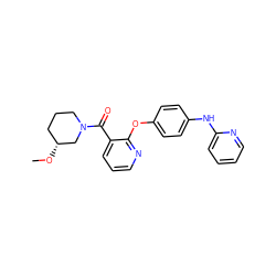 CO[C@@H]1CCCN(C(=O)c2cccnc2Oc2ccc(Nc3ccccn3)cc2)C1 ZINC000143099857