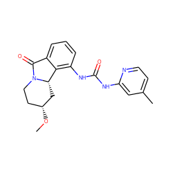 CO[C@@H]1CCN2C(=O)c3cccc(NC(=O)Nc4cc(C)ccn4)c3[C@@H]2C1 ZINC000116941366