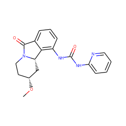 CO[C@@H]1CCN2C(=O)c3cccc(NC(=O)Nc4ccccn4)c3[C@@H]2C1 ZINC000116944764