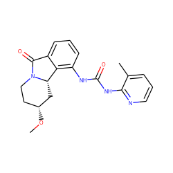 CO[C@@H]1CCN2C(=O)c3cccc(NC(=O)Nc4ncccc4C)c3[C@@H]2C1 ZINC000116942107