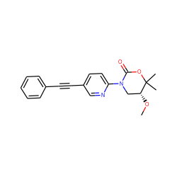 CO[C@@H]1CN(c2ccc(C#Cc3ccccc3)cn2)C(=O)OC1(C)C ZINC000144056678