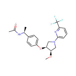 CO[C@@H]1CN(c2cccc(C(F)(F)F)n2)C[C@@H]1Oc1ccc([C@H](C)NC(C)=O)cc1 ZINC000169709759