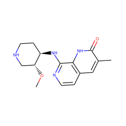 CO[C@@H]1CNCC[C@H]1Nc1nccc2cc(C)c(=O)[nH]c12 ZINC000473099580