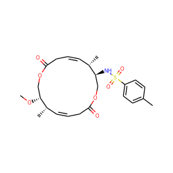 CO[C@@H]1COC(=O)C/C=C\[C@H](C)[C@@H](NS(=O)(=O)c2ccc(C)cc2)COC(=O)C/C=C\[C@@H]1C ZINC000008035549