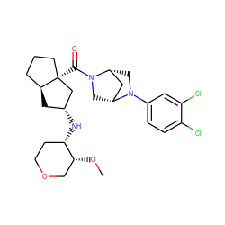 CO[C@@H]1COCC[C@@H]1N[C@@H]1C[C@H]2CCC[C@@]2(C(=O)N2C[C@@H]3C[C@H]2CN3c2ccc(Cl)c(Cl)c2)C1 ZINC000150207292