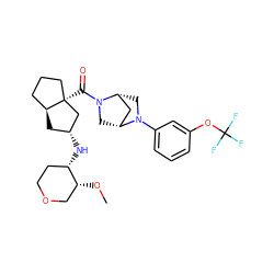 CO[C@@H]1COCC[C@@H]1N[C@@H]1C[C@H]2CCC[C@@]2(C(=O)N2C[C@@H]3C[C@H]2CN3c2cccc(OC(F)(F)F)c2)C1 ZINC000150153601
