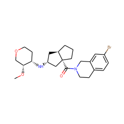 CO[C@@H]1COCC[C@@H]1N[C@@H]1C[C@H]2CCC[C@@]2(C(=O)N2CCc3ccc(Br)cc3C2)C1 ZINC000095594139