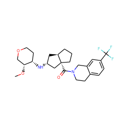 CO[C@@H]1COCC[C@@H]1N[C@@H]1C[C@H]2CCC[C@@]2(C(=O)N2CCc3ccc(C(F)(F)F)cc3C2)C1 ZINC000095593109