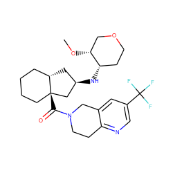 CO[C@@H]1COCC[C@@H]1N[C@@H]1C[C@H]2CCCC[C@@]2(C(=O)N2CCc3ncc(C(F)(F)F)cc3C2)C1 ZINC000095594377