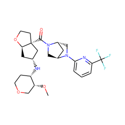 CO[C@@H]1COCC[C@@H]1N[C@@H]1C[C@H]2OCC[C@@]2(C(=O)N2C[C@H]3C[C@H]2CN3c2cccc(C(F)(F)F)n2)C1 ZINC000205369792