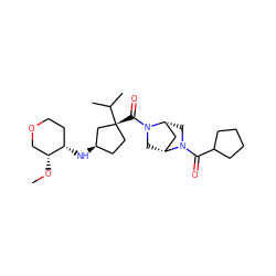 CO[C@@H]1COCC[C@@H]1N[C@@H]1CC[C@@](C(=O)N2C[C@@H]3C[C@H]2CN3C(=O)C2CCCC2)(C(C)C)C1 ZINC000066139156