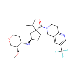 CO[C@@H]1COCC[C@@H]1N[C@@H]1CC[C@](C(=O)N2CCc3ncc(C(F)(F)F)cc3C2)(C(C)C)C1 ZINC000103217774