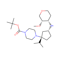 CO[C@@H]1COCC[C@@H]1N[C@@H]1CC[C@](C(C)C)(N2CCN(C(=O)OC(C)(C)C)CC2)C1 ZINC000066073632