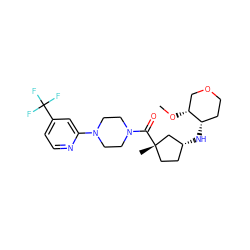 CO[C@@H]1COCC[C@@H]1N[C@@H]1CC[C@](C)(C(=O)N2CCN(c3cc(C(F)(F)F)ccn3)CC2)C1 ZINC000066076188