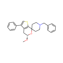 CO[C@@H]1Cc2c(-c3ccccc3)csc2C2(CCN(Cc3ccccc3)CC2)O1 ZINC000095555802