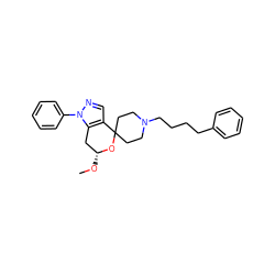 CO[C@@H]1Cc2c(cnn2-c2ccccc2)C2(CCN(CCCCc3ccccc3)CC2)O1 ZINC000072116376