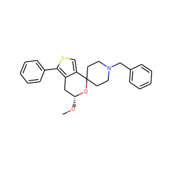 CO[C@@H]1Cc2c(csc2-c2ccccc2)C2(CCN(Cc3ccccc3)CC2)O1 ZINC000095554536