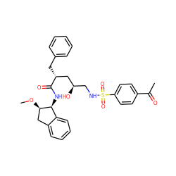 CO[C@@H]1Cc2ccccc2[C@@H]1NC(=O)[C@H](Cc1ccccc1)C[C@H](O)CNS(=O)(=O)c1ccc(C(C)=O)cc1 ZINC001772647705