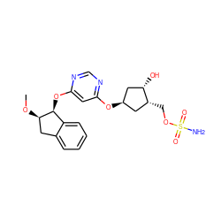 CO[C@@H]1Cc2ccccc2[C@@H]1Oc1cc(O[C@H]2C[C@H](O)[C@H](COS(N)(=O)=O)C2)ncn1 ZINC000114582475