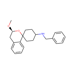 CO[C@@H]1Cc2ccccc2C2(CCC(NCc3ccccc3)CC2)O1 ZINC000071340403