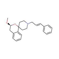 CO[C@@H]1Cc2ccccc2C2(CCN(C/C=C/c3ccccc3)CC2)O1 ZINC000013472044