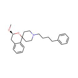 CO[C@@H]1Cc2ccccc2C2(CCN(CCCCc3ccccc3)CC2)O1 ZINC000013472042