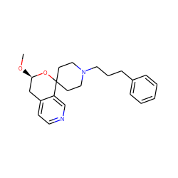 CO[C@@H]1Cc2ccncc2C2(CCN(CCCc3ccccc3)CC2)O1 ZINC000299835347