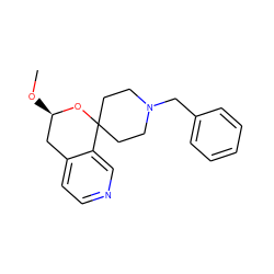 CO[C@@H]1Cc2ccncc2C2(CCN(Cc3ccccc3)CC2)O1 ZINC000299839767