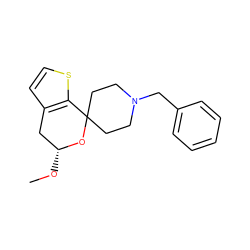 CO[C@@H]1Cc2ccsc2C2(CCN(Cc3ccccc3)CC2)O1 ZINC000095555465