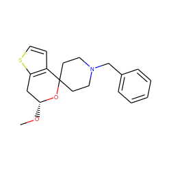 CO[C@@H]1Cc2sccc2C2(CCN(Cc3ccccc3)CC2)O1 ZINC000040953765