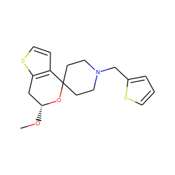 CO[C@@H]1Cc2sccc2C2(CCN(Cc3cccs3)CC2)O1 ZINC000040430806