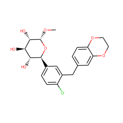 CO[C@@H]1O[C@@H](c2ccc(Cl)c(Cc3ccc4c(c3)OCCO4)c2)[C@H](O)[C@@H](O)[C@@H]1O ZINC000142223417