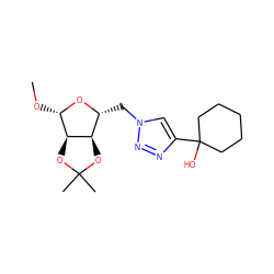 CO[C@@H]1O[C@H](Cn2cc(C3(O)CCCCC3)nn2)[C@H]2OC(C)(C)O[C@@H]12 ZINC000045365511