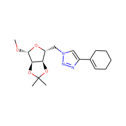 CO[C@@H]1O[C@H](Cn2cc(C3=CCCCC3)nn2)[C@H]2OC(C)(C)O[C@@H]12 ZINC000045355003